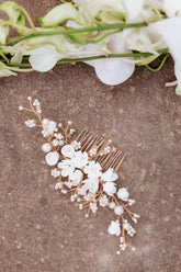 Geraldine Hair Comb - White