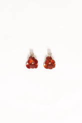 Lennon Flower Earrings - Gold/Brown