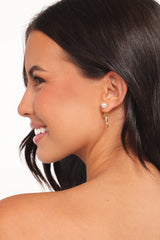 Stella Bow Earrings - Gold/Pearl