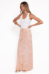 Marissa Maxi Skirt - Peach Floral