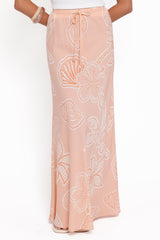 Marissa Maxi Skirt - Peach Floral