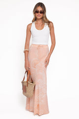 Marissa Maxi Skirt - Peach Floral