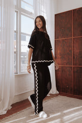 Vespa Knitted Pant - Black White