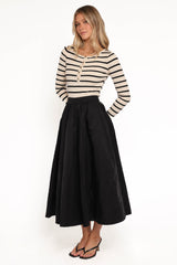 Yuki Circle Skirt - Black