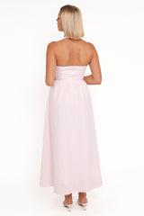 Margerie Halter Dress - Pink Gingham