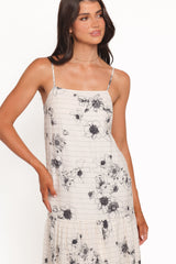 Martine Maxi Dress - Black/Ivory Floral