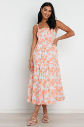 Tawo Dress - Orange Floral