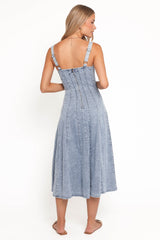 Una Midi Dress - Light Denim