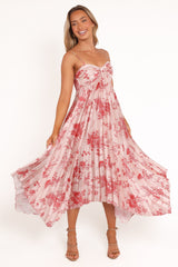 Vikki Dress - Red Floral