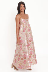 Yasmine Maxi Dress - Pink Floral