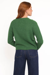 Wilde Bow Front Cardigan - Green