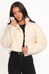 Katerina Fleece Puffer - White