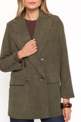Madi Corduroy Blazer - Olive