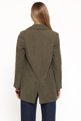 Madi Corduroy Blazer - Olive
