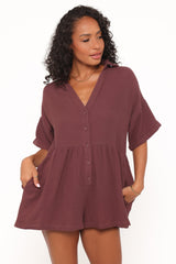 Winny Romper - Chocolate