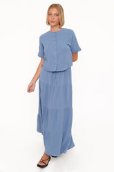 Sophia Skirt Set - Denim Blue