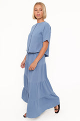 Sophia Skirt Set - Denim Blue