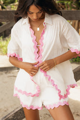 Wilson Short Set - White Pink