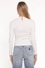Nissa Long Sleeve Top - White