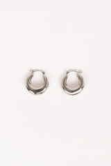 James Hoop Earrings - Silver