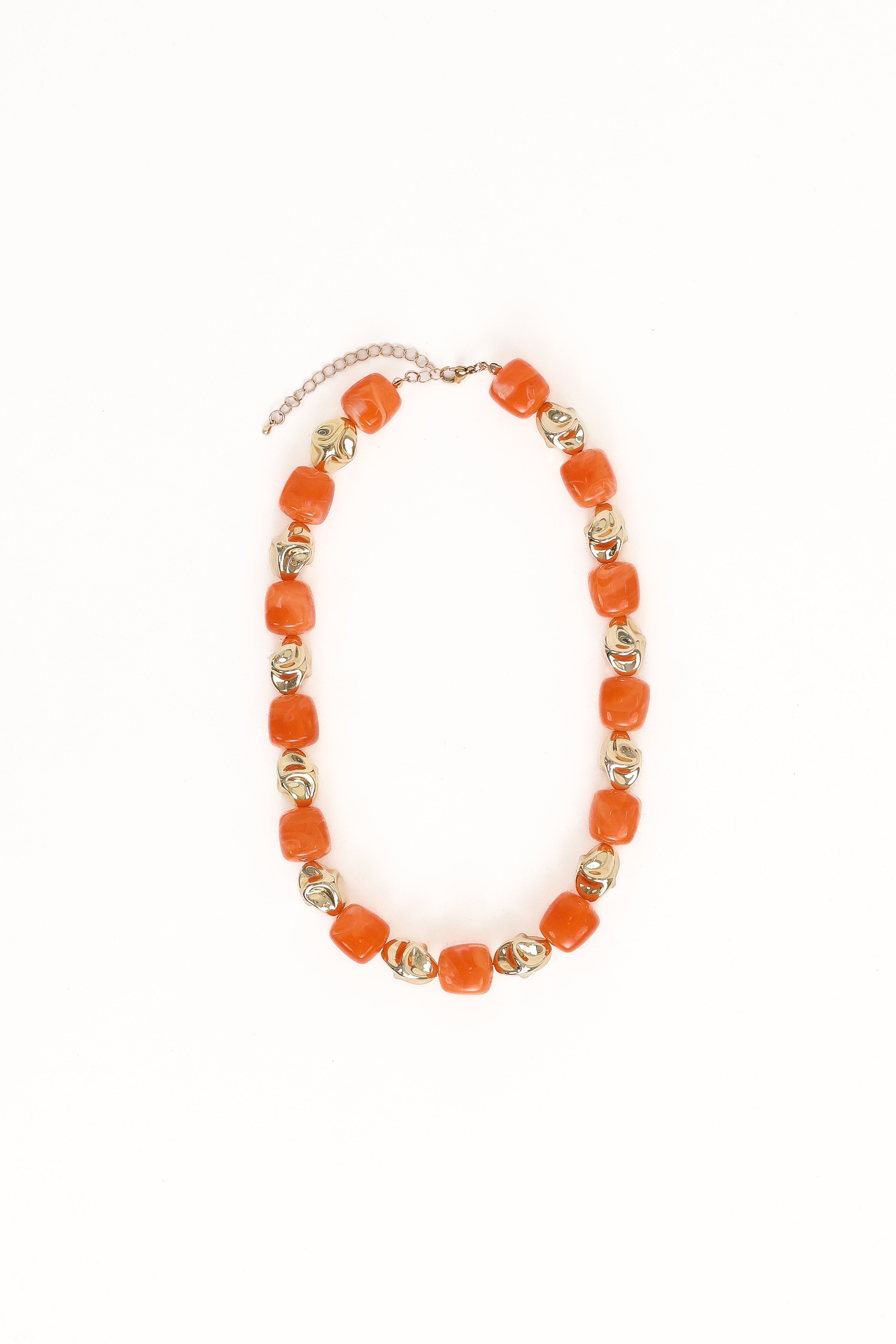Solari Necklace - Gold/Orange
