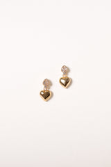 Susan Heart Earrings - Gold