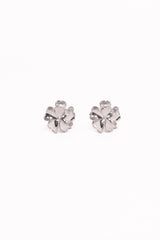 Tiffany 2 Pack Flower Hair Clips - Silver