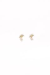 Valentina Knot Earrings - Gold/Pearl