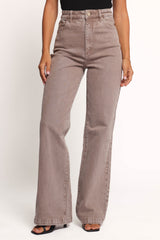Abrand 94 High Wide Jeans - Mushroom