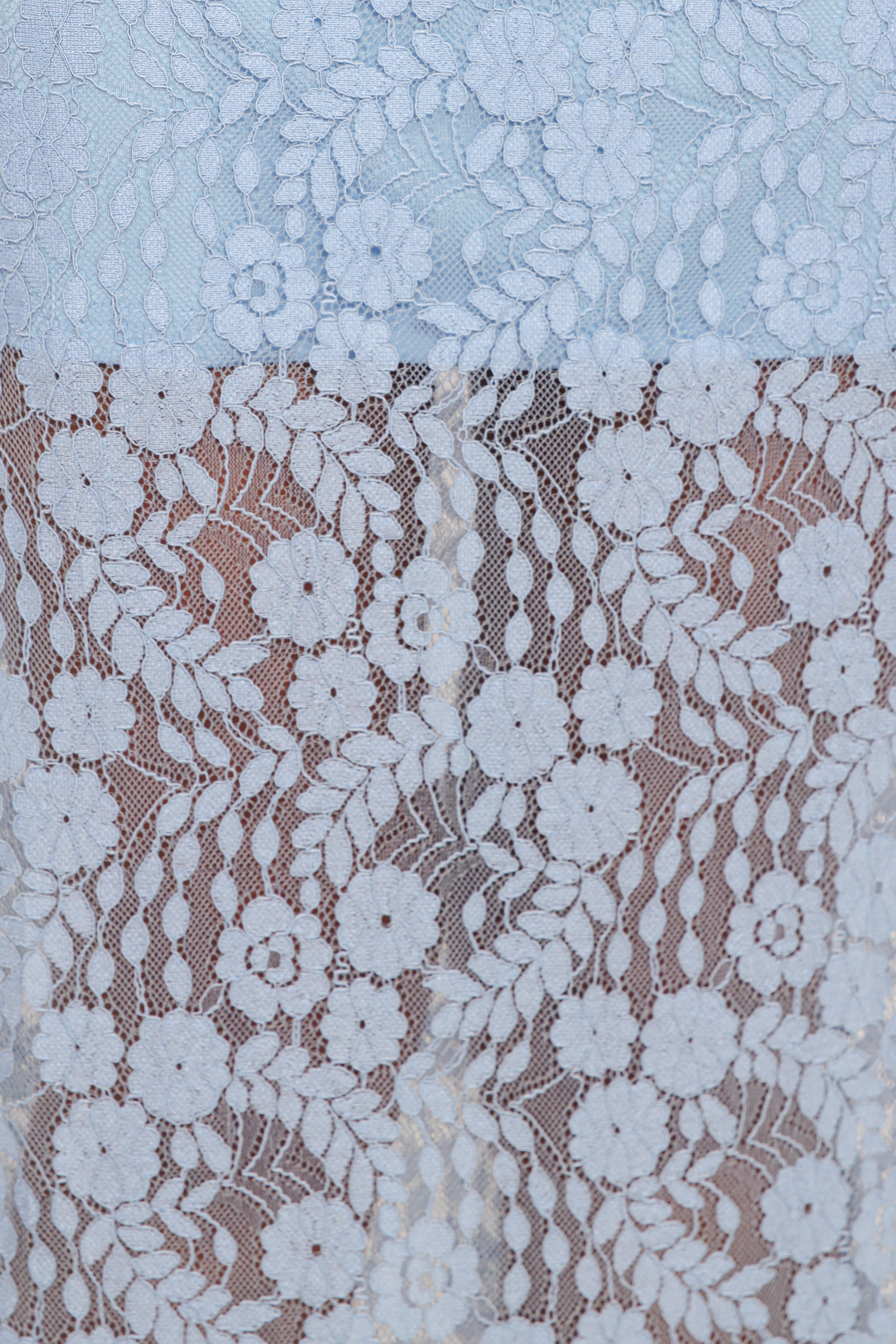 Brittany Lace Maxi Skirt - Blue