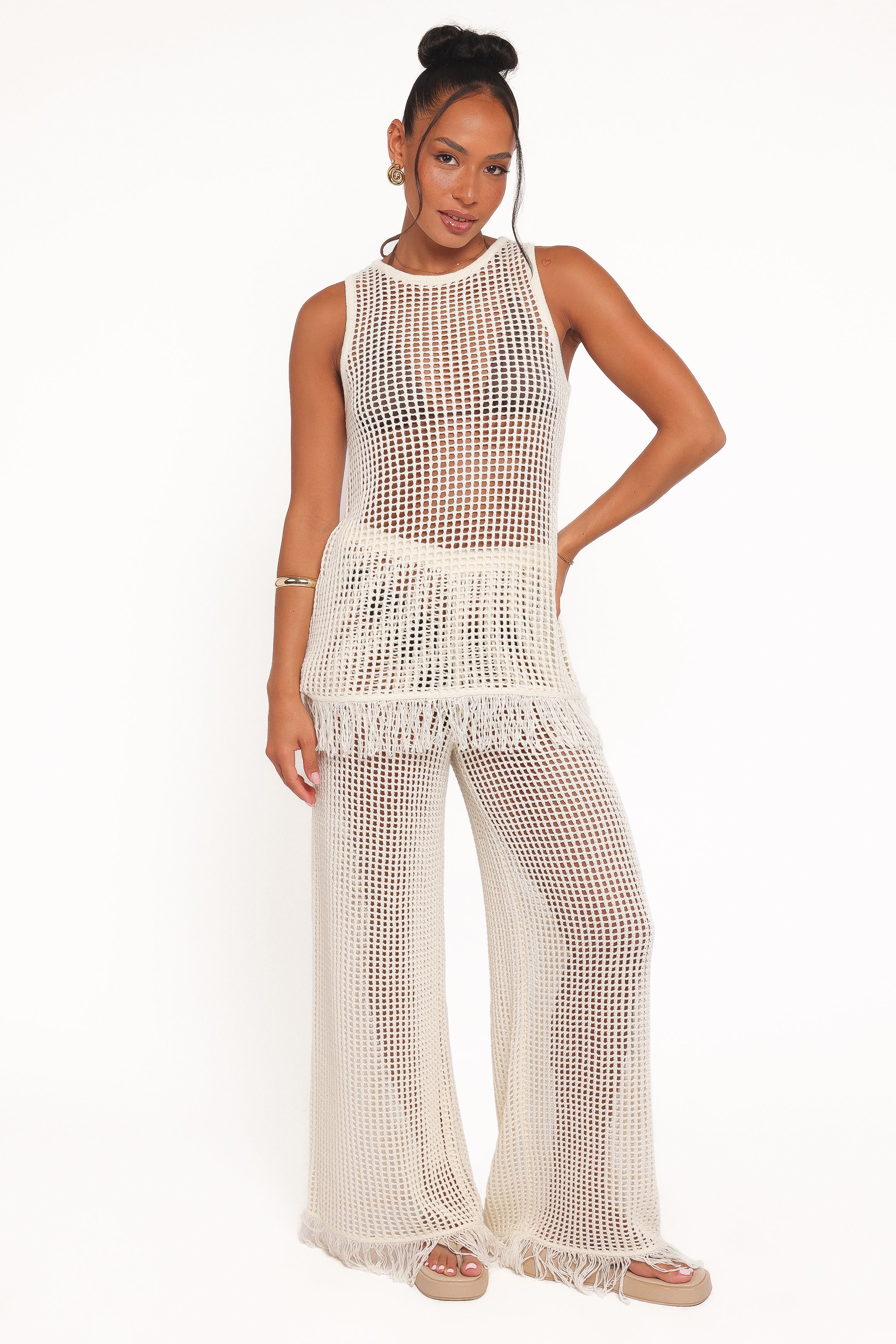 Lorna Knitted Pant - Off White
