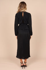 Minelli Pleat Midi Skirt - Black