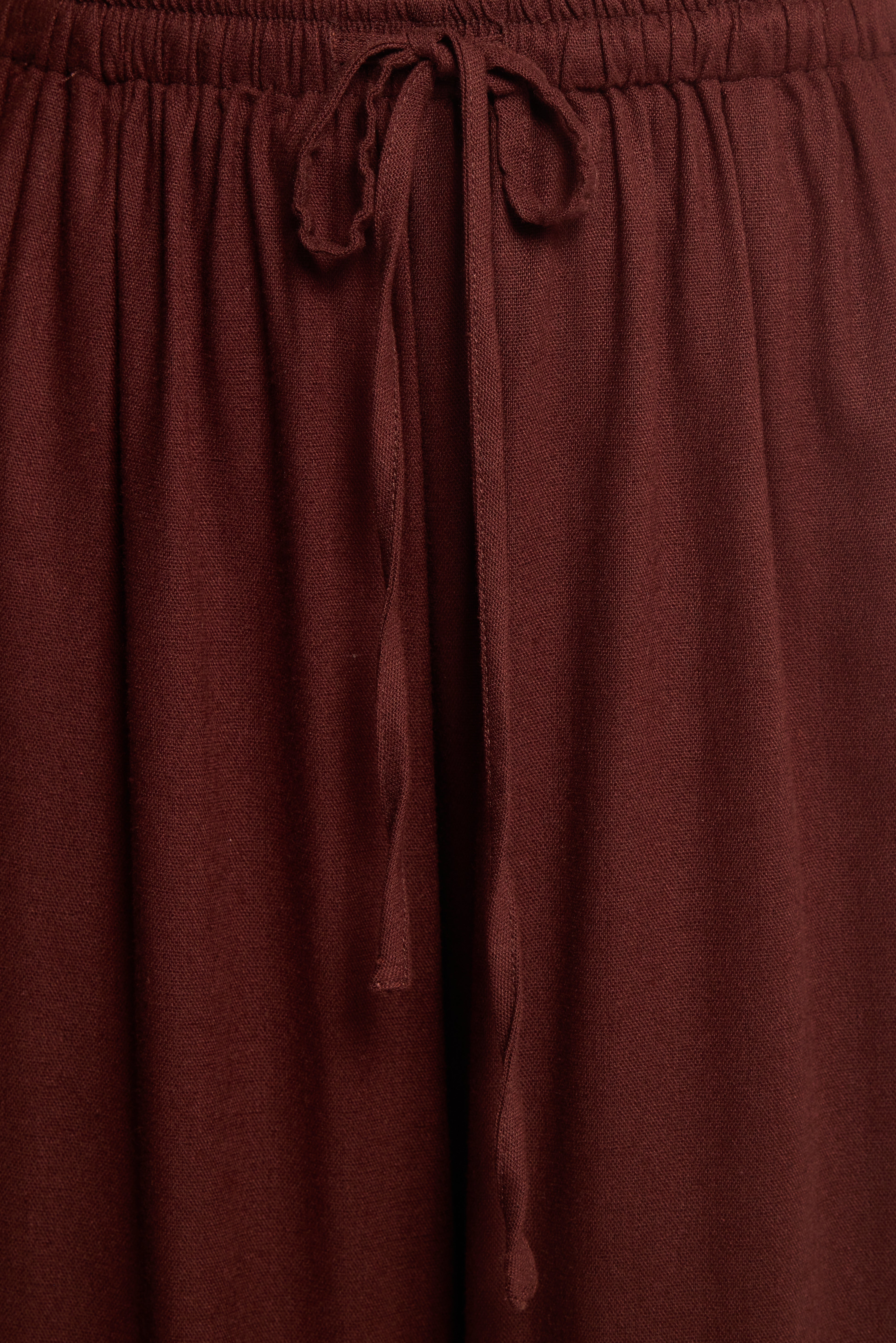 Zane Tie Waist Pant - Chocolate