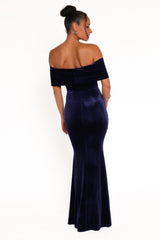Adair Off Shoulder Maxi Dress - Navy