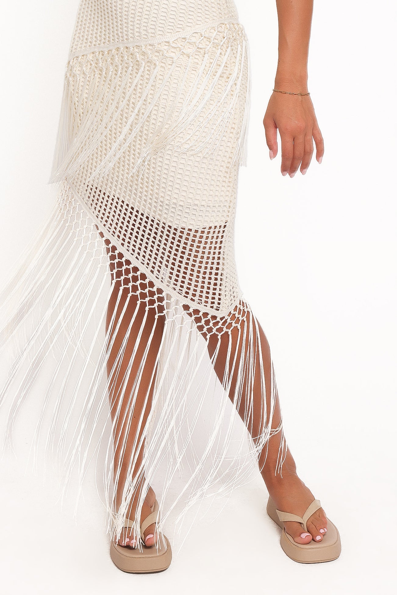 Adella Midi Dress - Natural