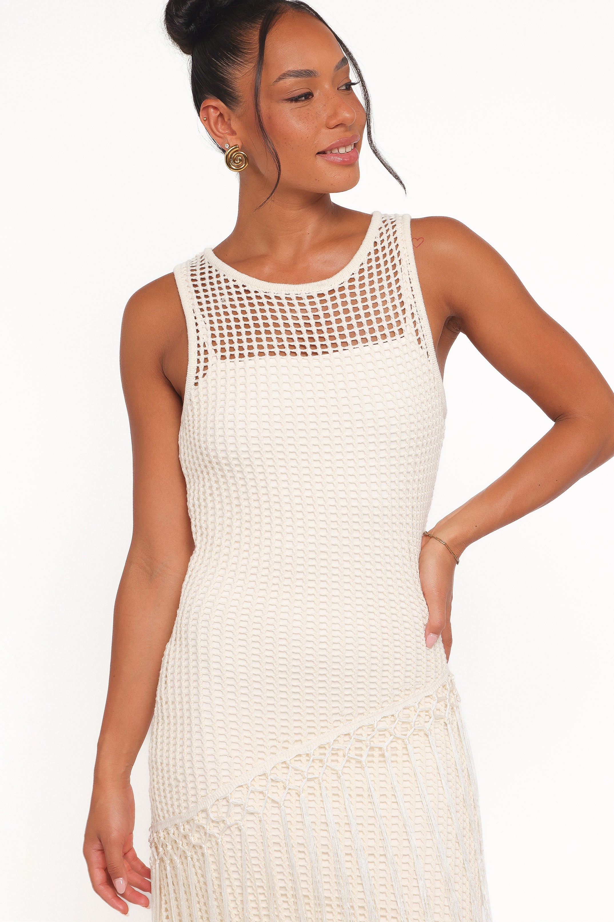 Adella Midi Dress - Natural