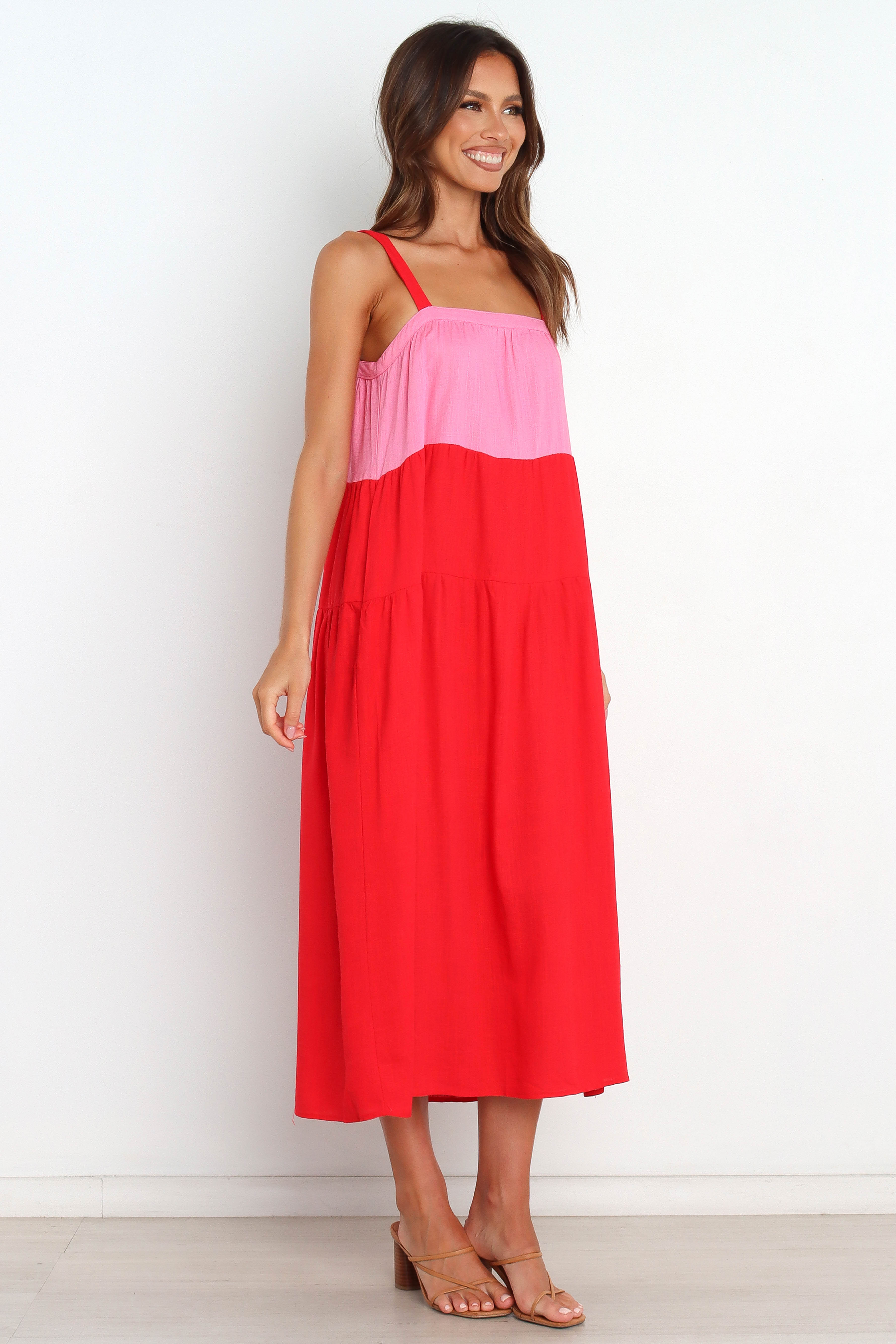 Aliana Dress - Pink Splice