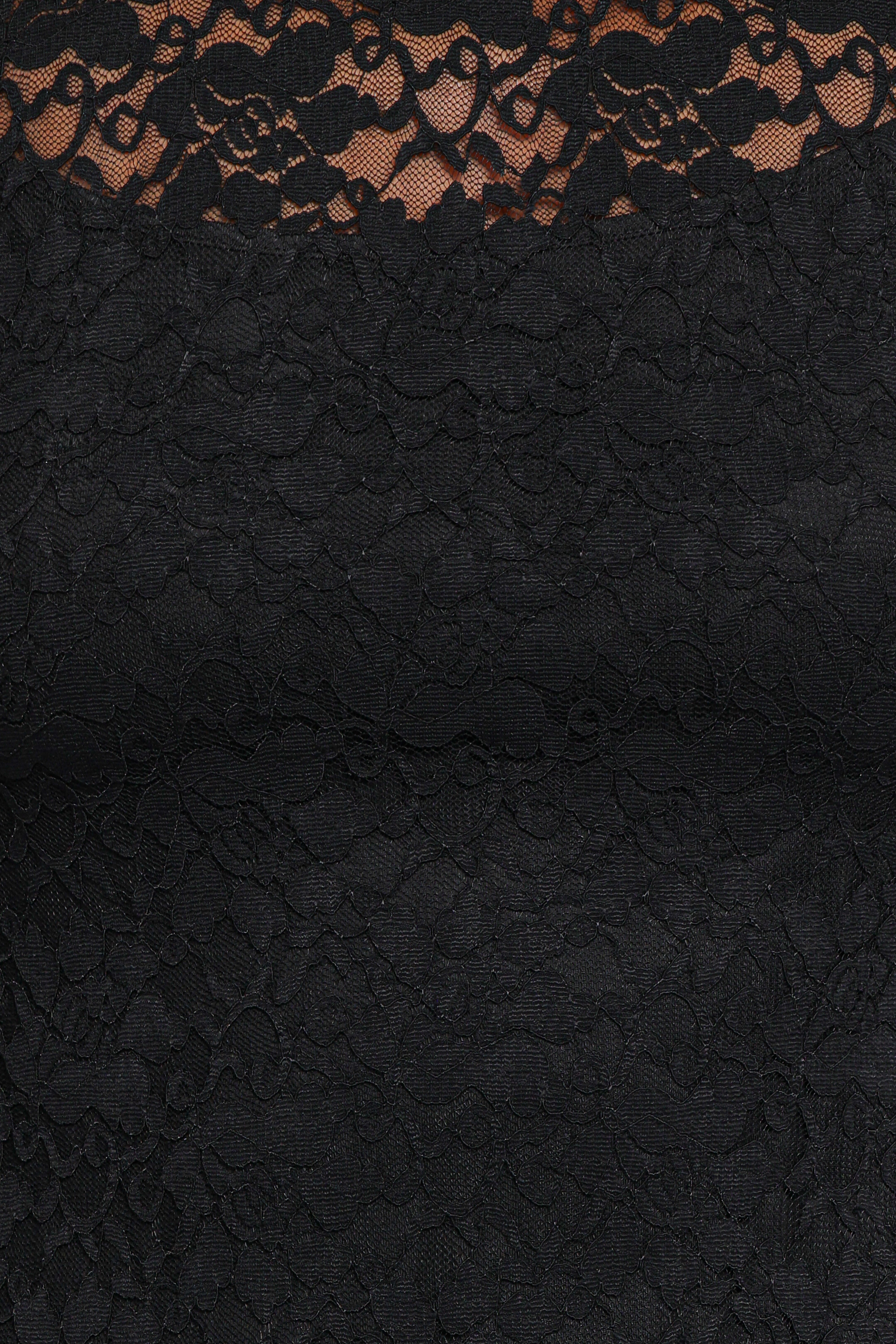 Davina Long Sleeve Midi Dress - Black