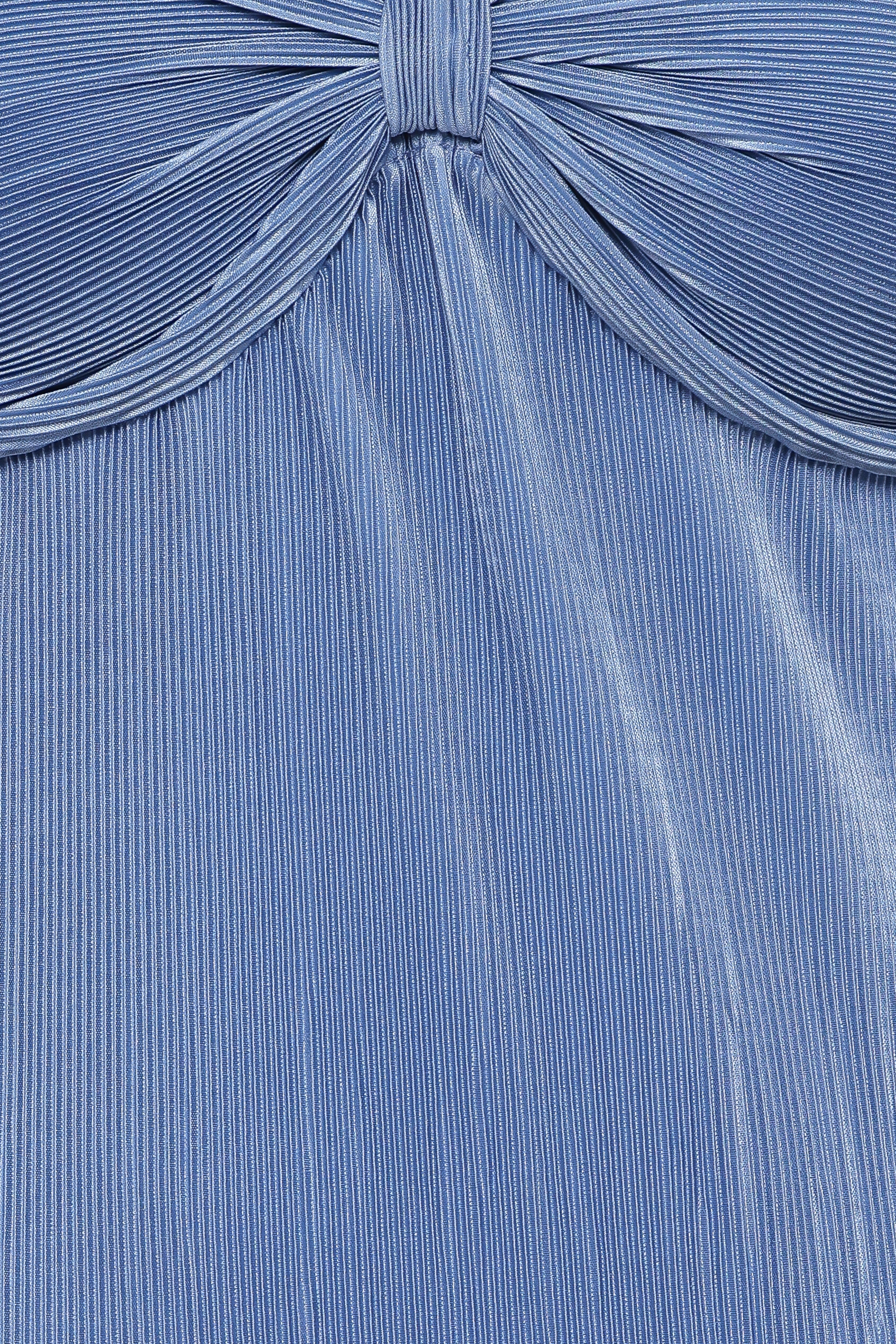 Dolores Pleated Maxi Dress - Cornflower Blue