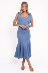 Eugenia Midi Dress - Indigo Denim