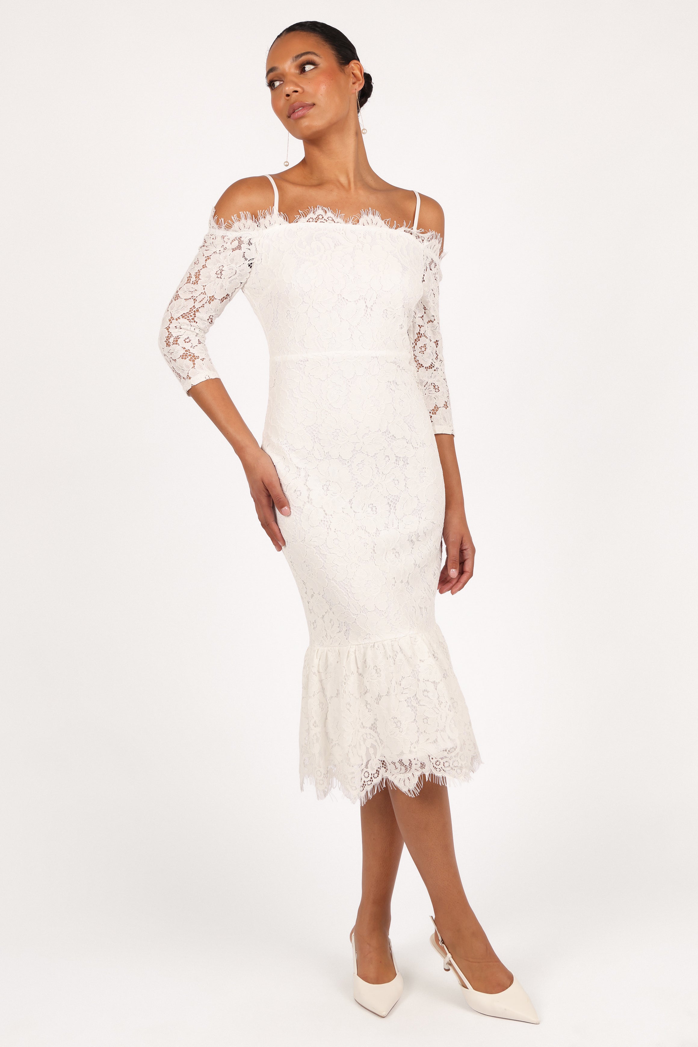 Lindy Midi Dress - White