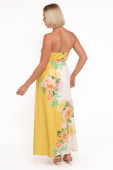 Marlia Maxi Dress - Yellow Poppy