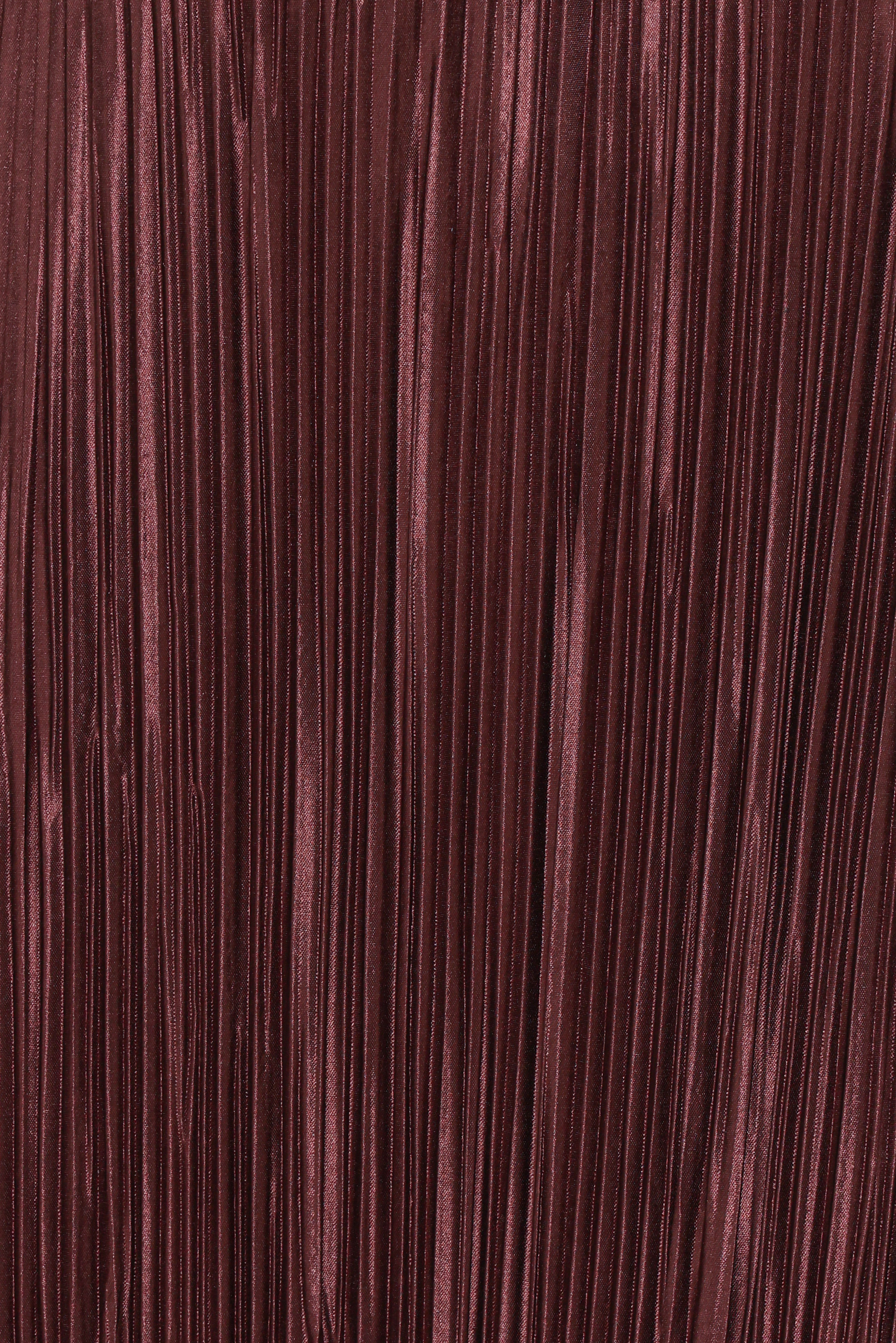 Melody Plisse Halter Maxi Dress - Brown