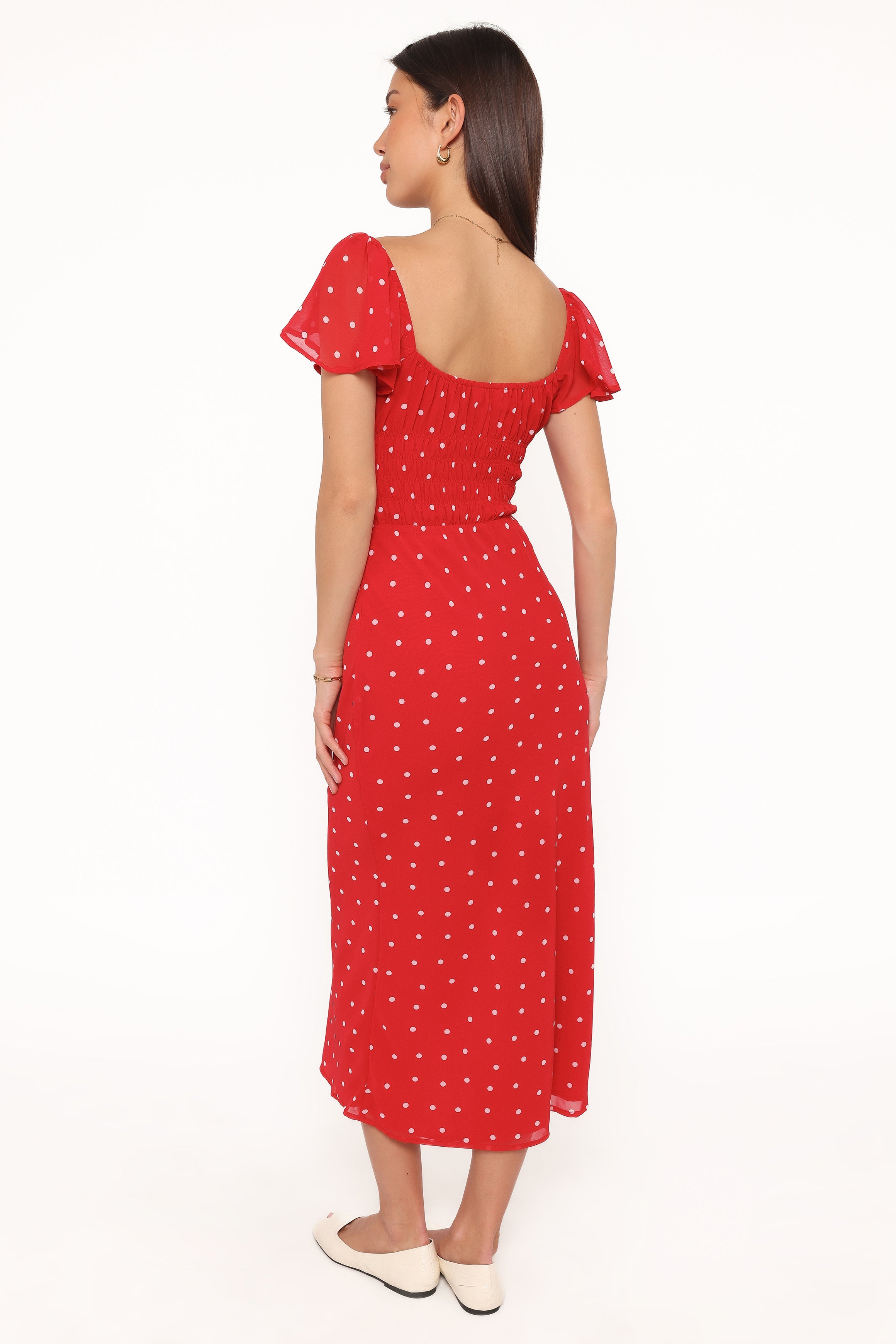 Sherrie Maxi Dress - Red Polka Dot