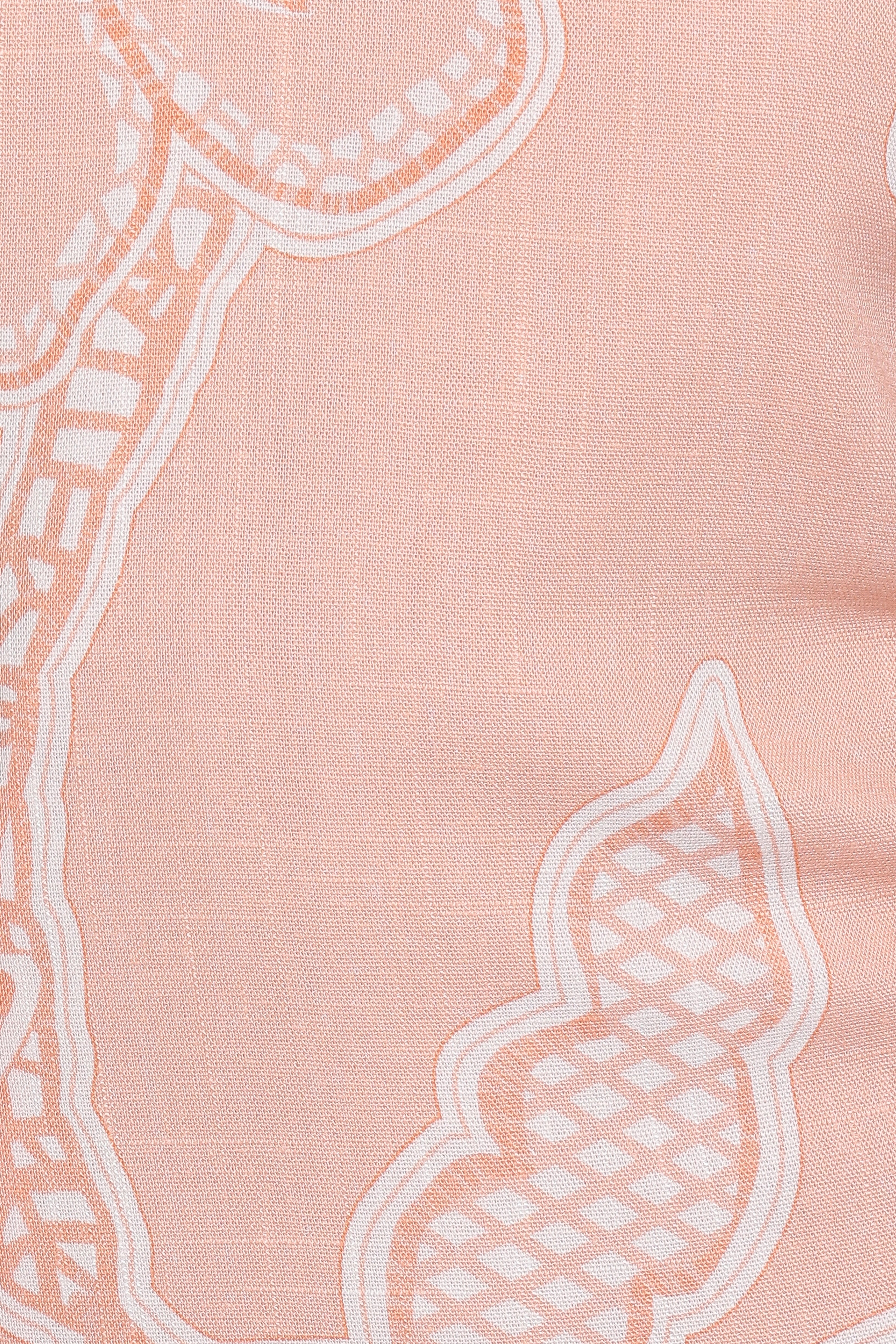 Sierra Wrap Midi Dress - Peach Floral