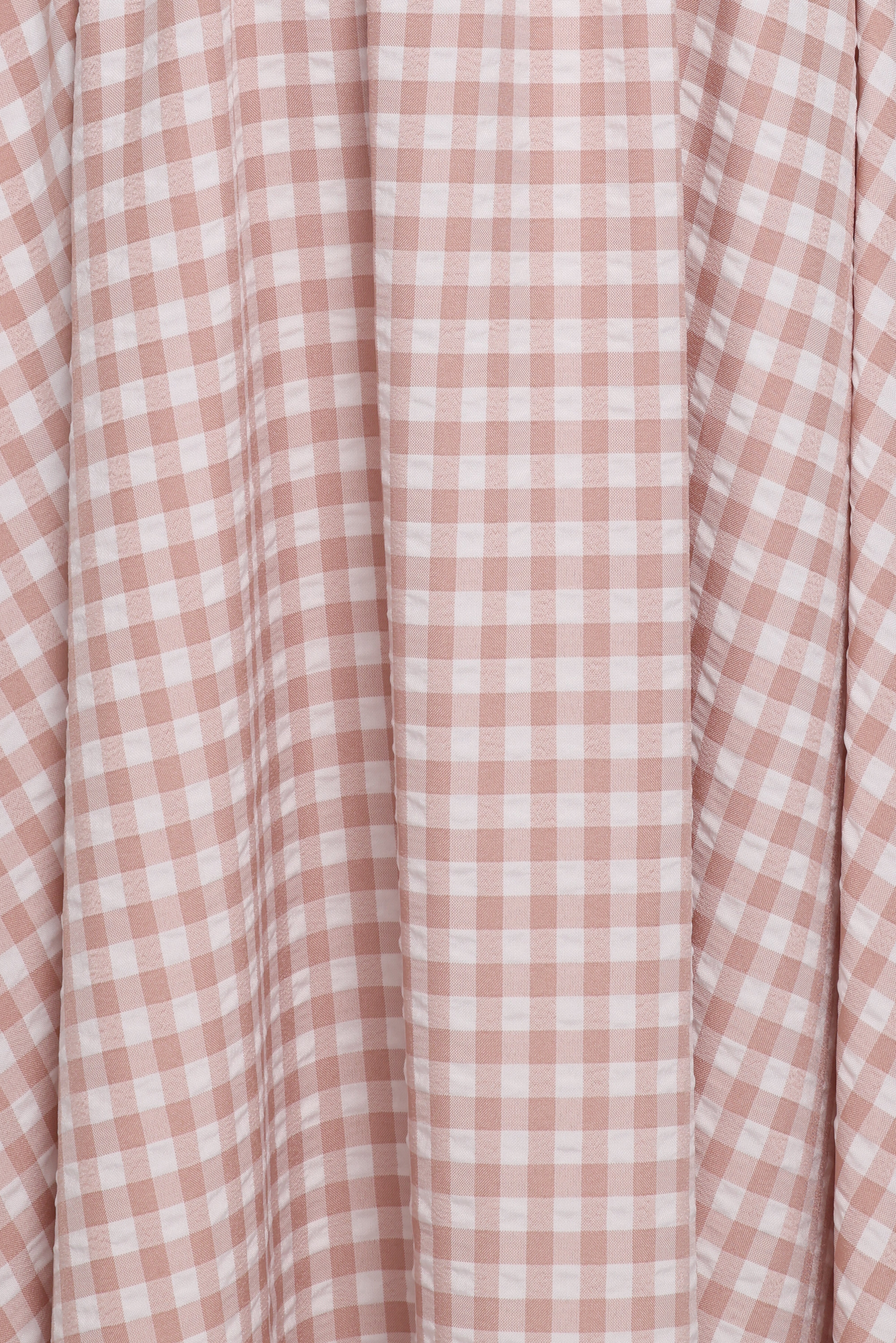 Siun Short Sleeve Midi Dress - Brown Gingham