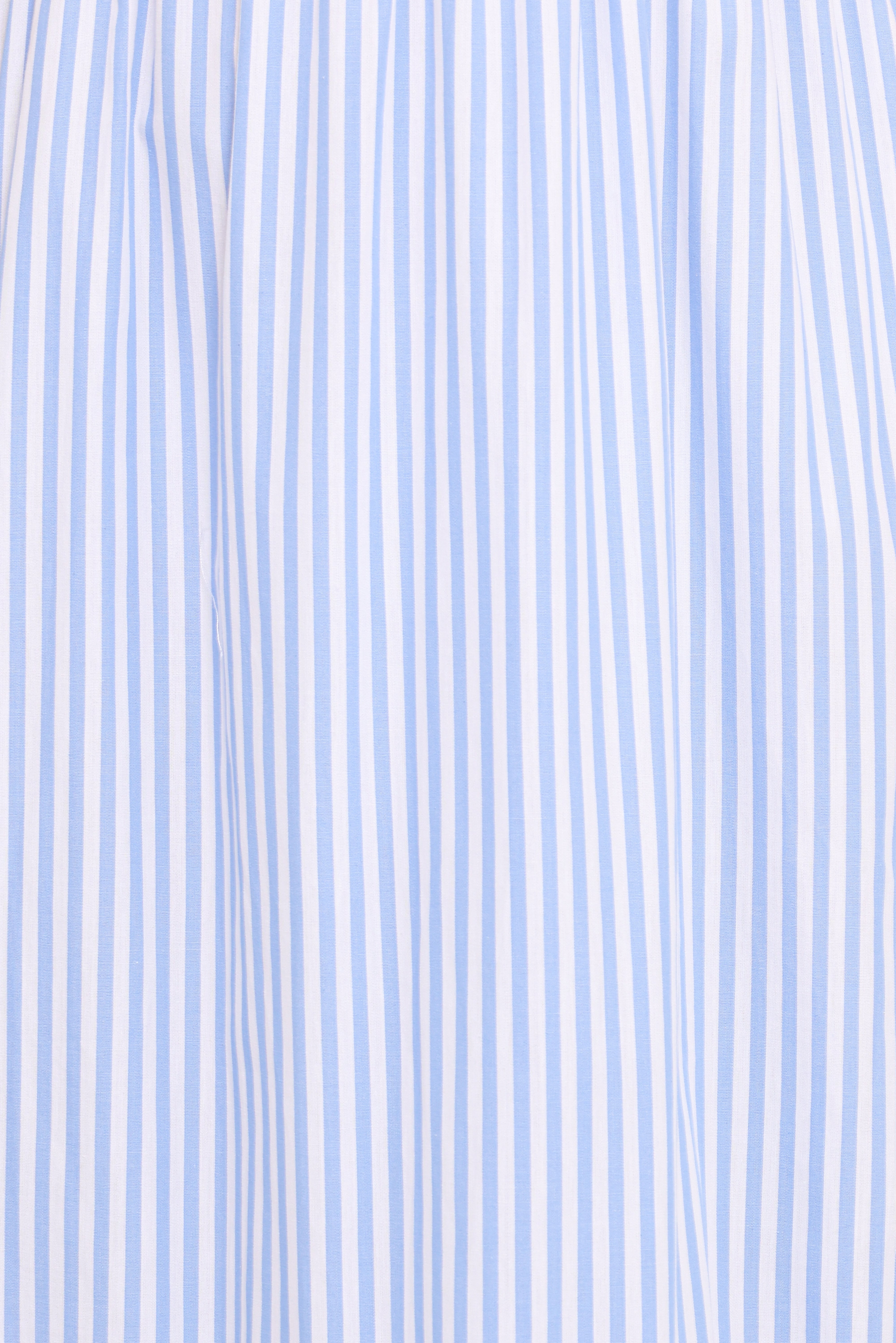 Steele Puff Sleeve Midi Dress - Blue Stripe