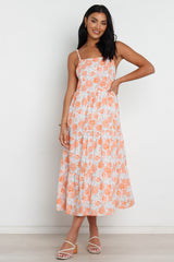 Tawo Dress - Orange Floral