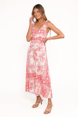 Valara Tie Shoulder Maxi Dress - Rose Tile