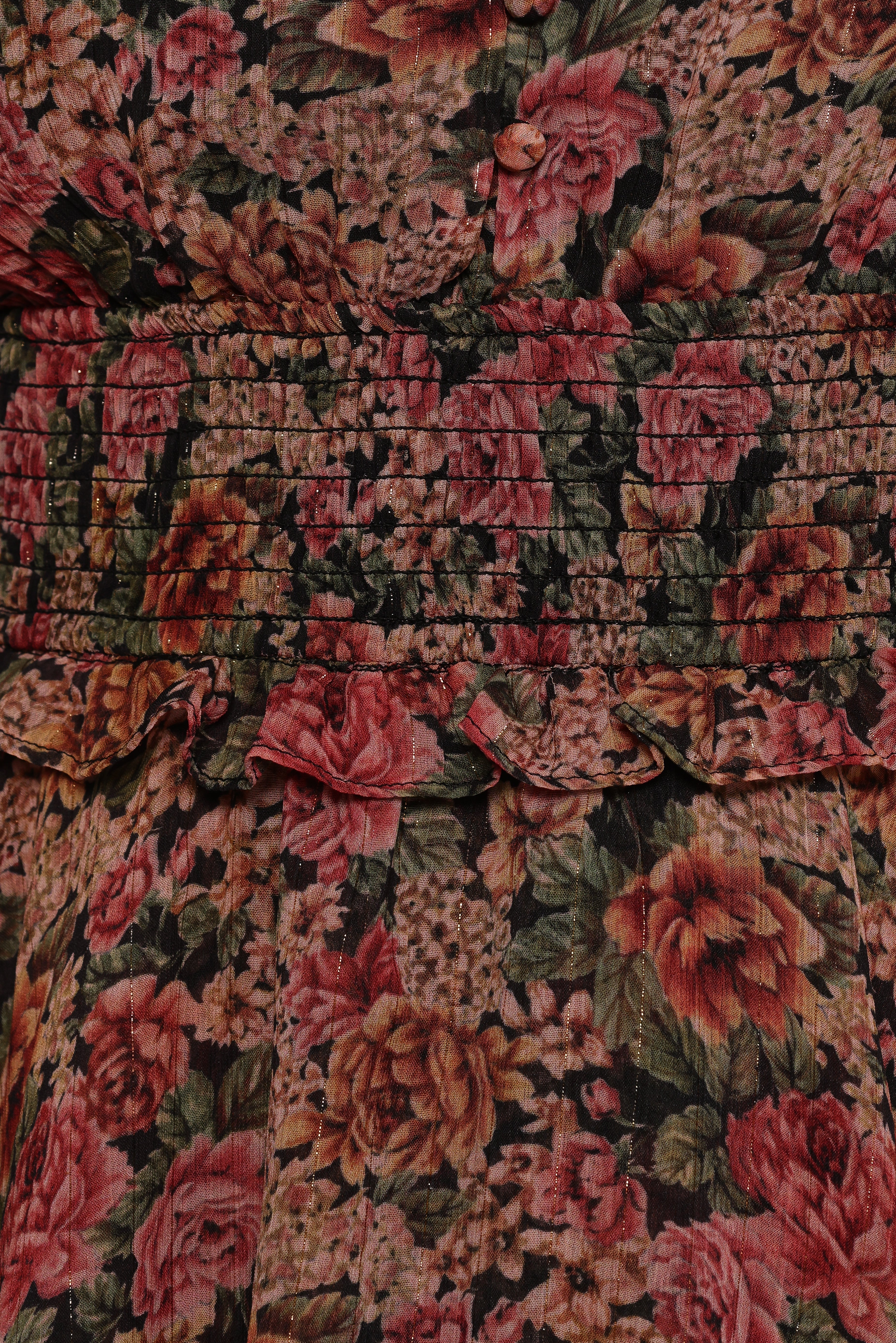 Vivian Midi Dress - Rose/Black